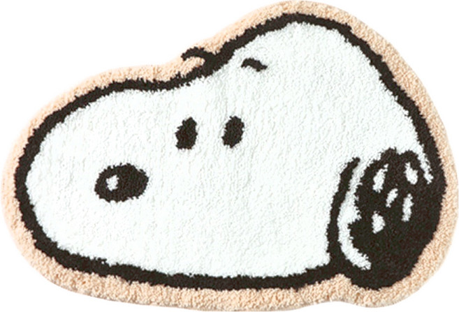 norns Peanuts 腳踏墊, 1個, Snoopy 史努比 白色
