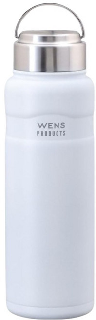 WENS PRODUCTS 拉環式螺旋蓋真空隔熱防刮戶外保溫瓶 AWPB-700WH, 1個, 700ml, 雪白