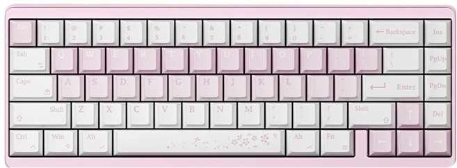 VARMILO 阿米洛 Muse65 HE 全鋁 8K 快速觸發 有線鍵盤, Sakura, 磁軸(磁鐵軸), 單一商品