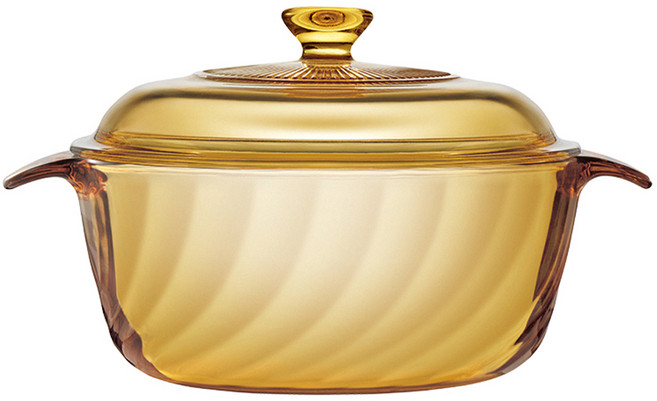 Corelle Brands 康寧餐具 Trianon 晶炫透明鍋 1.5L, 18cm, 黃色, 1個