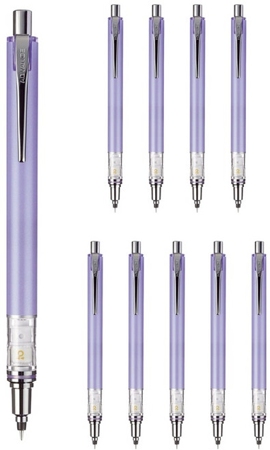 Uni 三菱 KURU TOGA Uni Advance 自動鉛筆 薰衣草紫, 10個, 0.5mm