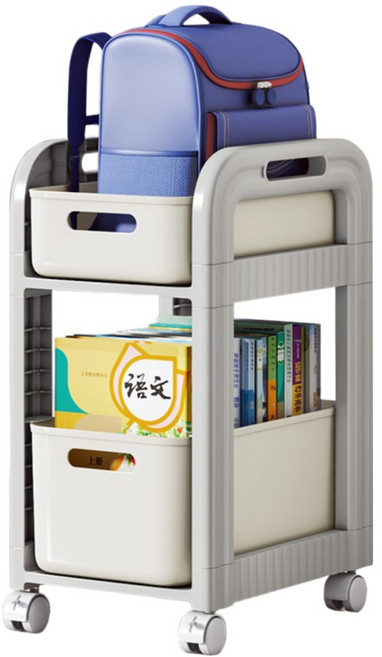 ONE HOUSE 石川 抽屜書包收納置物架 OH-R205-1, 2層, 灰白泥