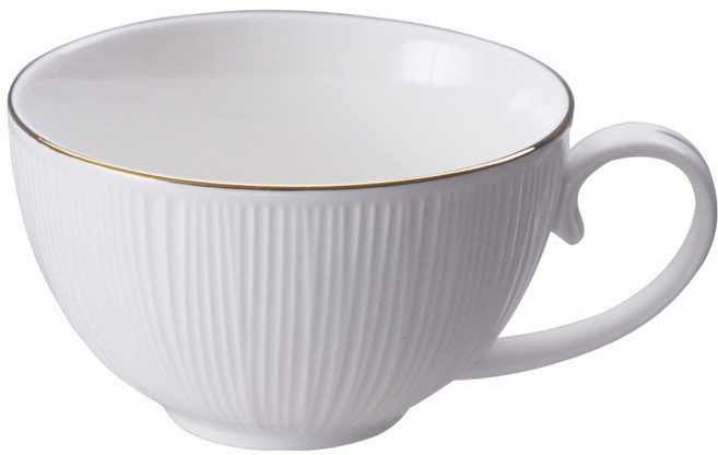 TOKYO DESIGN STUDIO 瓷茶杯 直紋 150ml, 1個, 雅緻白