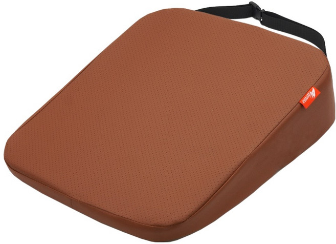 ACEPEED 車用高度調節坐墊 10cm, 1個, 皮革棕色