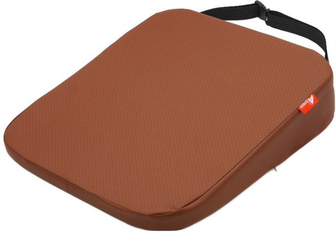 ACEPEED 車用高度調節坐墊 8cm, 1個, 皮革棕色