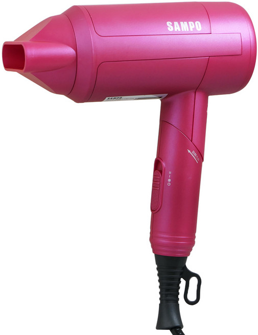 SAMPO 聲寶 速乾摺疊吹風機 1000W, 桃紅色, ED-N2010VL
