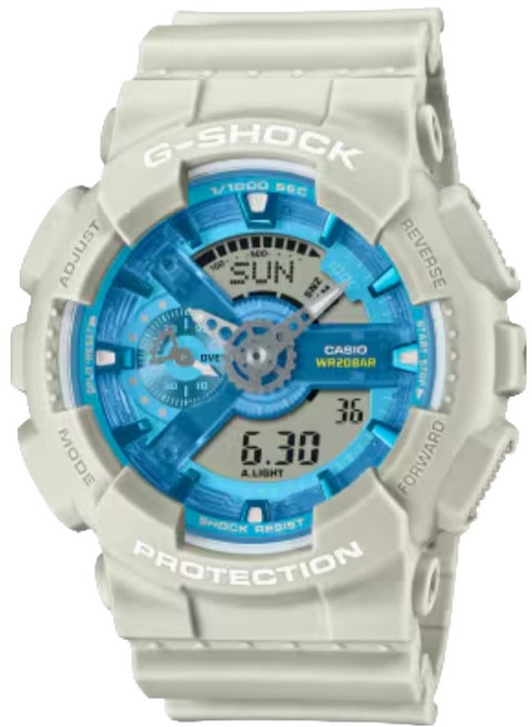 CASIO 卡西歐 G-SHOCK 綠洲湖泊 雙顯腕錶 GA-110AS-5A