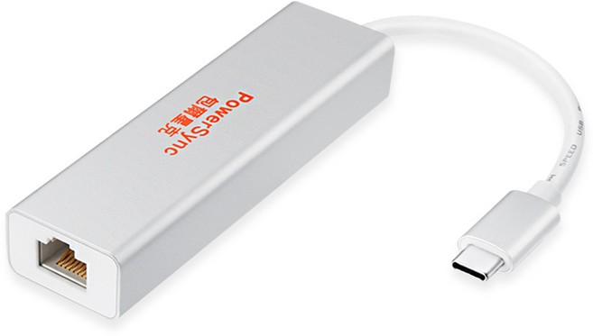 PowerSync 群加 Type-C 轉千兆網卡 + 3埠 USB3.0 集線器 10cm, CUBCGBROS001, 1個