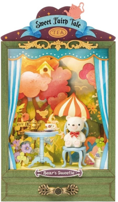 Rolife 若來 秘密花園 劇場組裝小屋 小熊甜茶 DS024, 1個