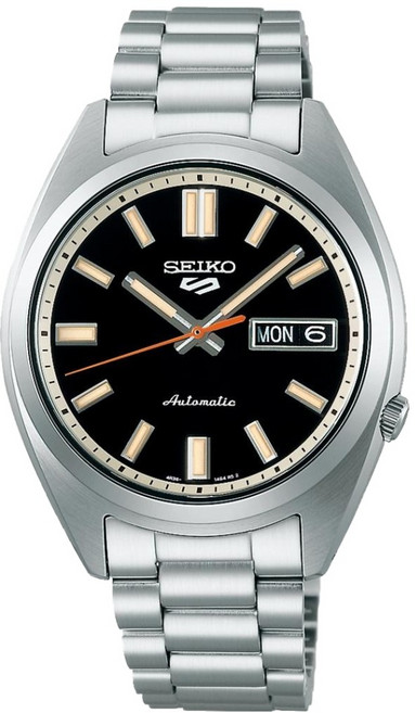 SEIKO 精工 5 Sports 懷舊復古小錶徑黑色錶面機械男錶 SRPK89K1 4R36-15M0D 37.4mm