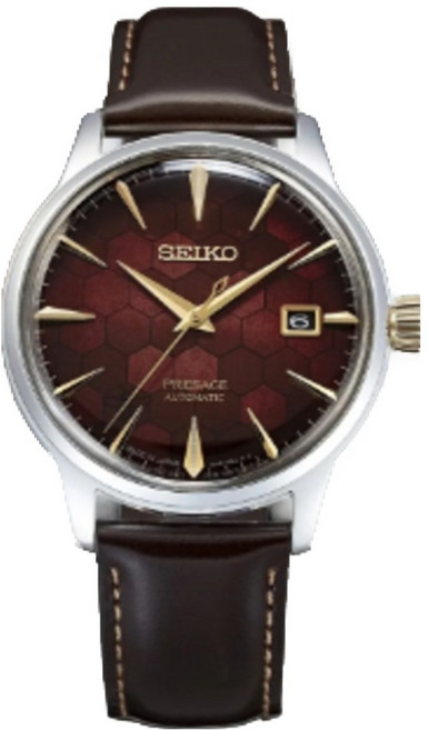SEIKO 精工 Presage 70週年調酒面盤機械錶 附皮帶 SRPL21J1/4R35-01T0R