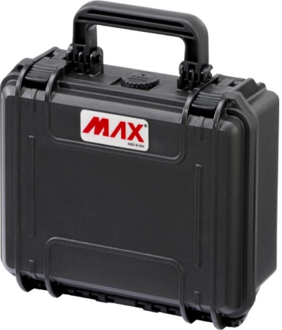 義大利 MAX 義大利製造高密度泡棉氣密箱 235H105HDS 258 x 243 x 117.5mm, 1個, 黑色