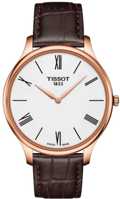 TISSOT 天梭 俊雅系列皮帶石英男錶 30mm