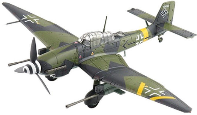 HOBBY MASTER 複製品 1/72 Ju 87G-2 坦克殲滅者 1944 戰鬥機模型 HM421235, 1個, 混合色