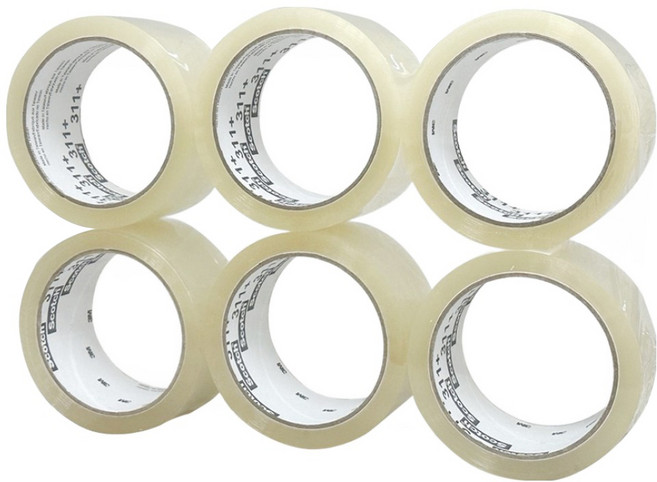 3M Scotch 311 OPP 低溫用封箱膠帶 透明 48mm x 50m, 6個, 單一顏色