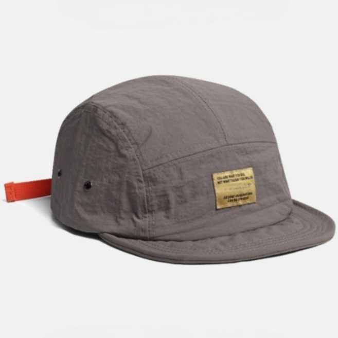 GoodGoodShop 男士大頭夏季跑步短簷帽, 灰色, 1個