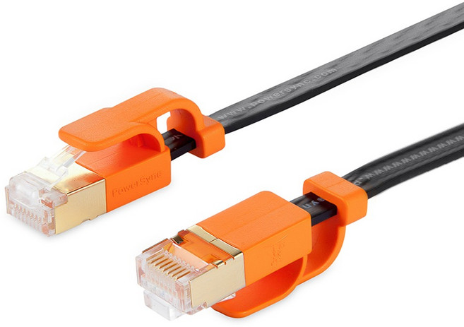PowerSync 群加 CAT.7抗搖擺超高速網路/扁線 CLN7VAF0015A, 1個, 黑色, 1.5m