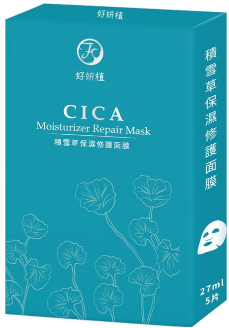 Fine Skin 好妍植 積雪草保濕修護面膜 舒緩保濕 27ml, 1組, 5個裝