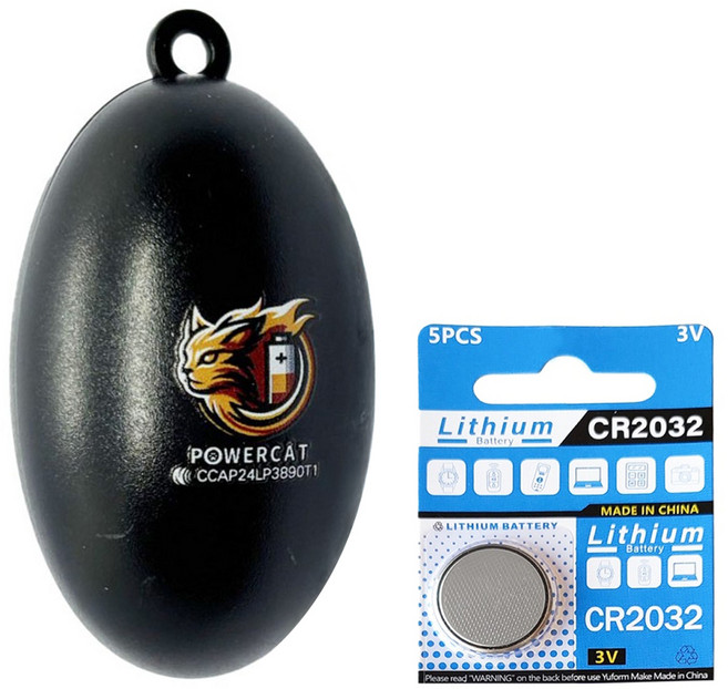 POWERCAT 寶護者 藍牙防丟器 送電池 橢圓, 黑色, 1個
