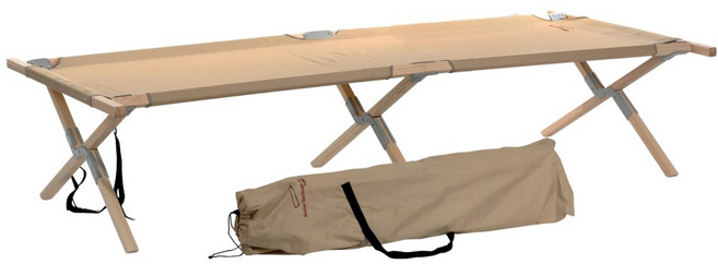 BYER OF MAINE Heritage Cot 木製折疊行軍床 卡其色 213 x 76 x 46cm