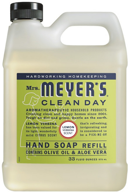 Mrs.MEYER'S 梅耶夫人 香氛洗手乳補充瓶 檸檬馬鞭草, 1個, 975ml