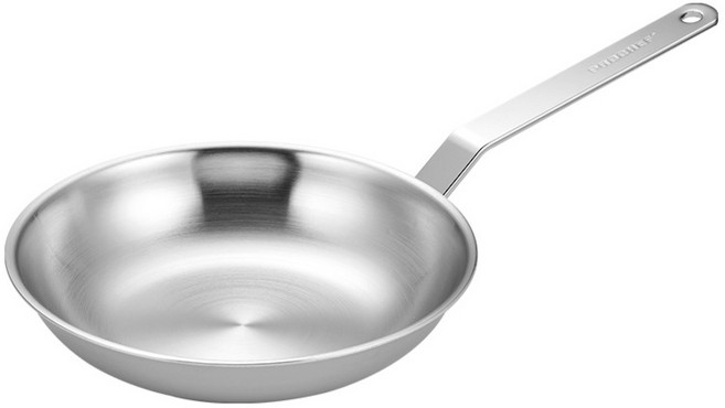 HANIL STAINLESS STEEL Pro Chef 電磁爐用三層無研磨劑平底鍋, 1個, 24cm