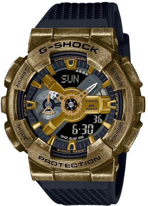 CASIO 卡西歐 G-SHOCK 蒸氣感科幻金屬世界潮流雙顯腕錶 GM-110VG-1A9DR