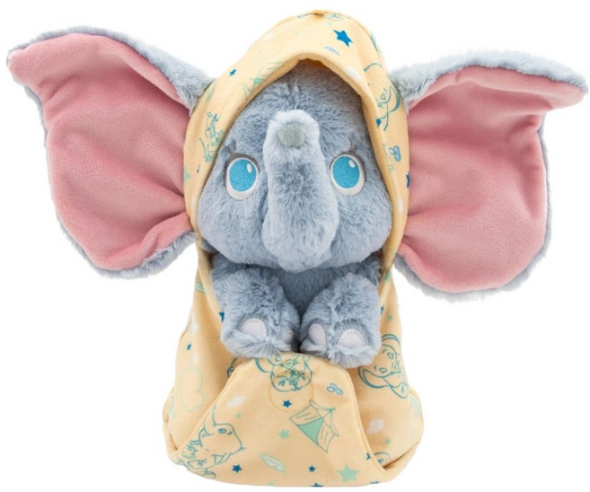 Disney STORE 小飛象Dumbo 寶寶小絨毛娃娃, 1個, 25.4cm, 混合色