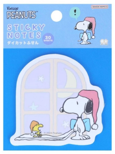sun-star PEANUTS 史努比春色盎然造型便利貼, 1個, 晚安眠曲, 30張
