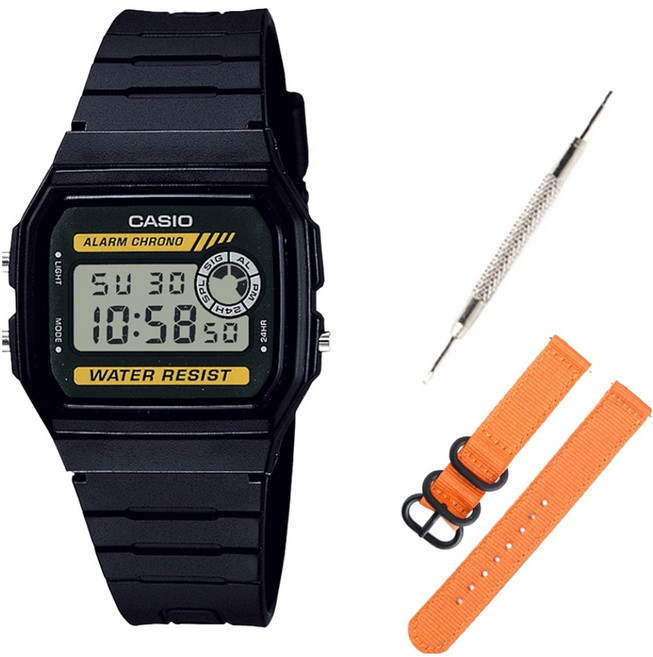 CASIO 卡西歐 數位電子錶 F-94WA-9D + NATO錶帶 + 工具組
