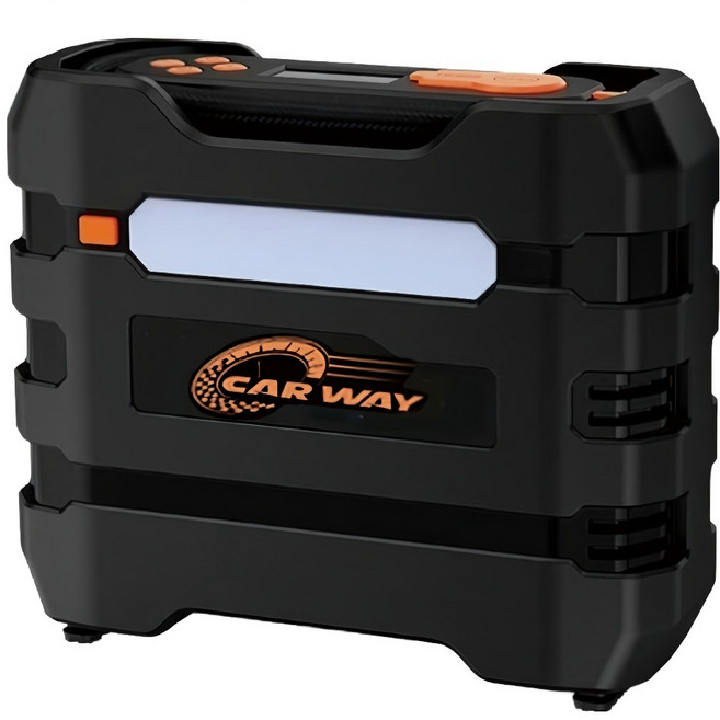 CAR WAY 卡威 LED照明定壓自動打氣機 3in1, 1個, 黑色