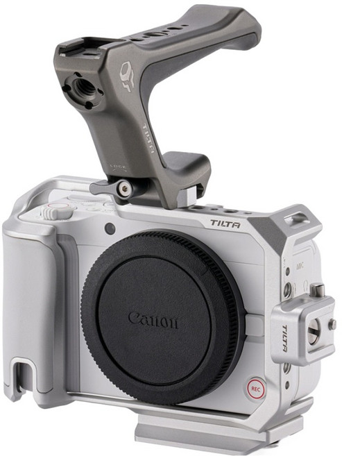 TILTA 鐵頭 Canon R50 V 專用全機身鈦合金相機框 NATO上把手底座套組 銀色, 1個, TA-T83-A-S