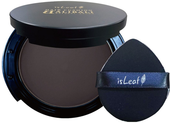 isLeaf 髮際線遮色粉餅 14g, 純黑色, 1個