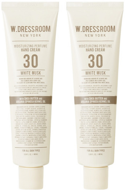 W.DRESSROOM 多麗絲 香水大容量護手霜 30 白麝香, 100ml, 2個