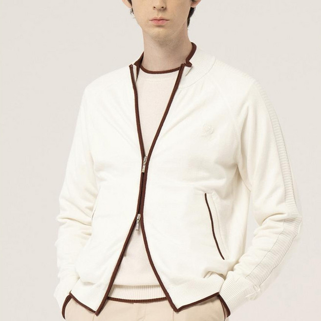 GARMENT GOLF 男士雙向拉鍊高領針織開襟衫 GMKCC309