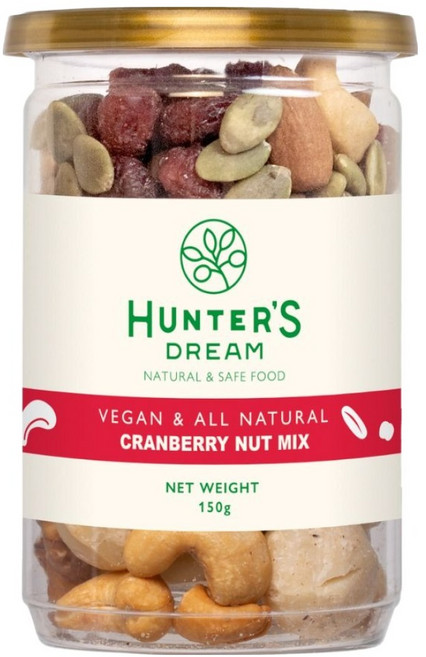 HUNTER'S DREAM 獵人谷之夢 蔓越莓無調味綜合堅果, 1個, 150g