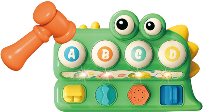 PLAYFUL TOYS 頑玩具 恐龍錘錘樂, 1個, 多色