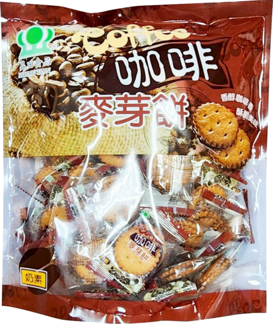昇田食品 咖啡麥芽餅 人氣超值大包裝, 1個, 40g