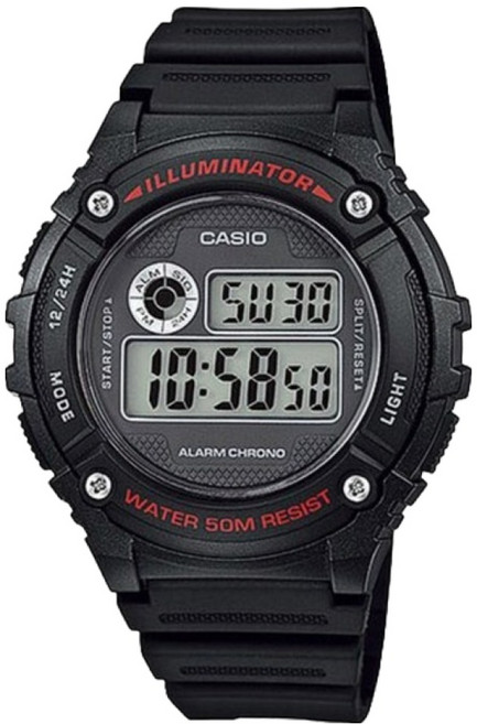 CASIO 卡西歐 男性用刻字應援訊息軍人電子手錶 W-216H-1A