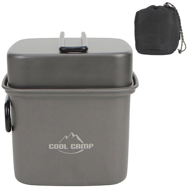 COOL CAMP 戶外隨行鍋具2件組 附收納袋, 1套, 銀色