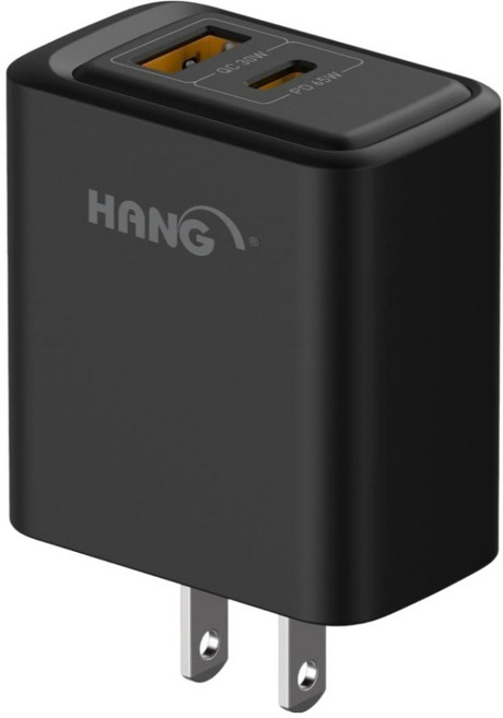 HANG C35 65W GaN 氮化鎵充電頭, 1個, 黑色