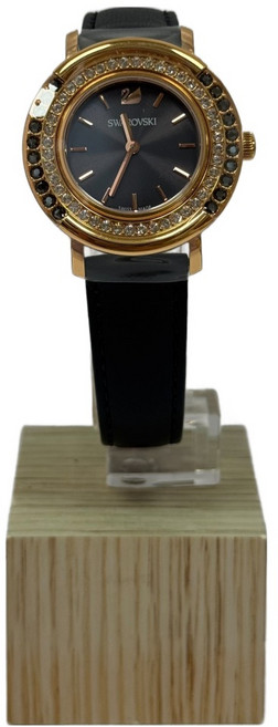SWAROVSKI 施華洛世奇 Playful Lady 女錶 鐵灰陽光紋面 水晶鑲嵌外圈 34mm