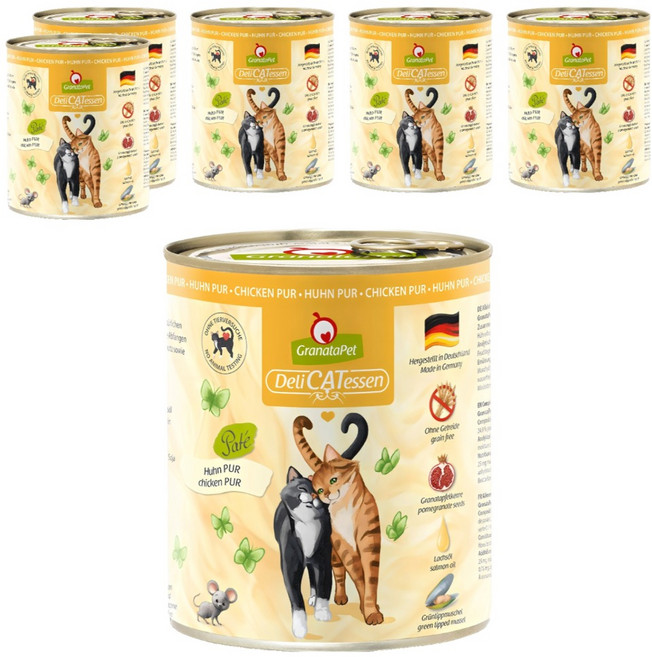 GranataPet 葛蕾特 精緻食光主食系列 貓罐 10號, 雞, 800g, 6罐