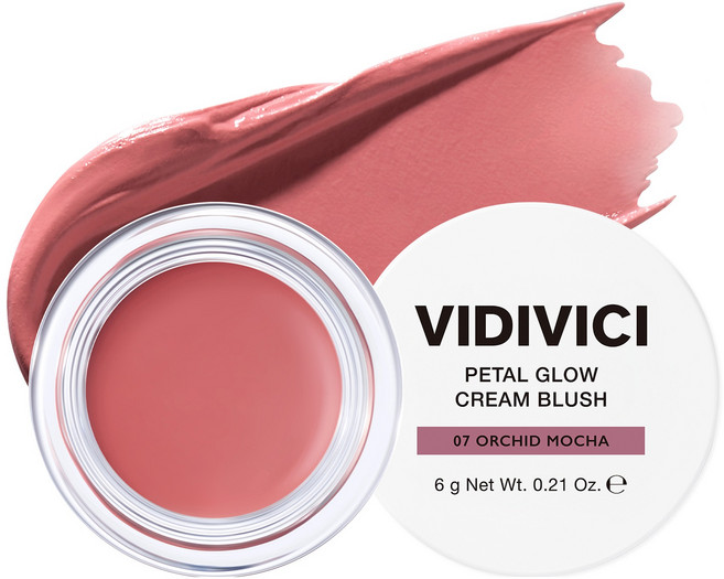 VIDIVICI 花瓣光澤霜狀腮紅 6g, 1個, 7 蘭花摩卡