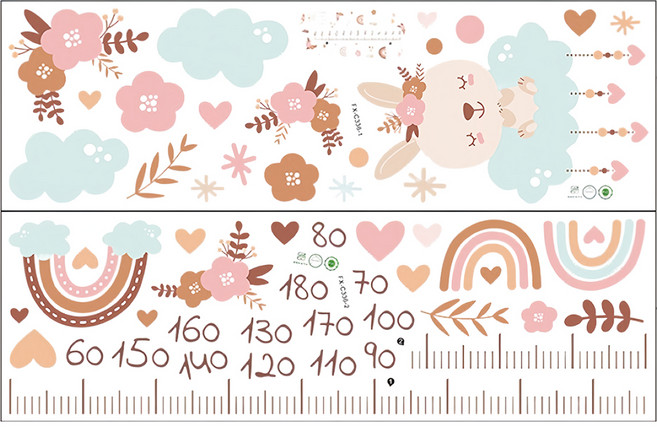 WA. WALL ART PVC無痕設計壁貼 FX-C336, 彩虹