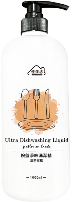 優淨坊 深層淨味碗盤洗潔精 1000ML, 1個