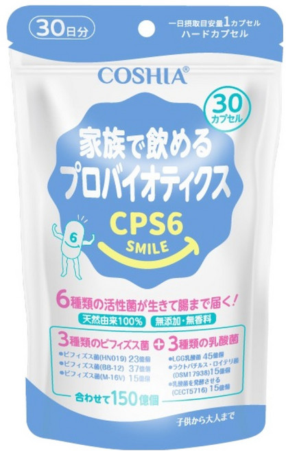 COSHIA 科雅健研 超有感益生菌 CPS6, 1個, 30顆