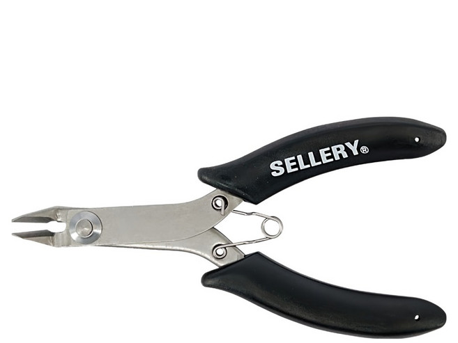 SELLERY 舍樂力 不鏽鋼長電子鉗 4 1/2吋, 1個
