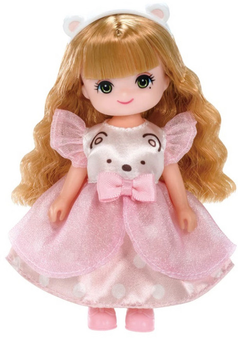 TAKARA TOMY Licca 莉卡娃娃 角落小夥伴白熊洋裝真紀 LD-29, 1套, 角落小夥伴白熊 粉紅色