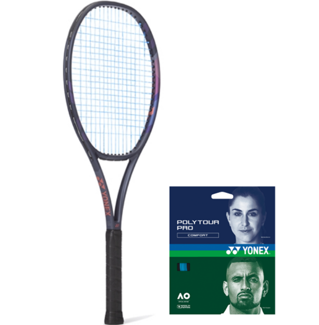 YONEX PERCEPT 網球拍 1.25mm 48 / 46, 1個, PERCEPT 97L G2, 午夜海軍藍